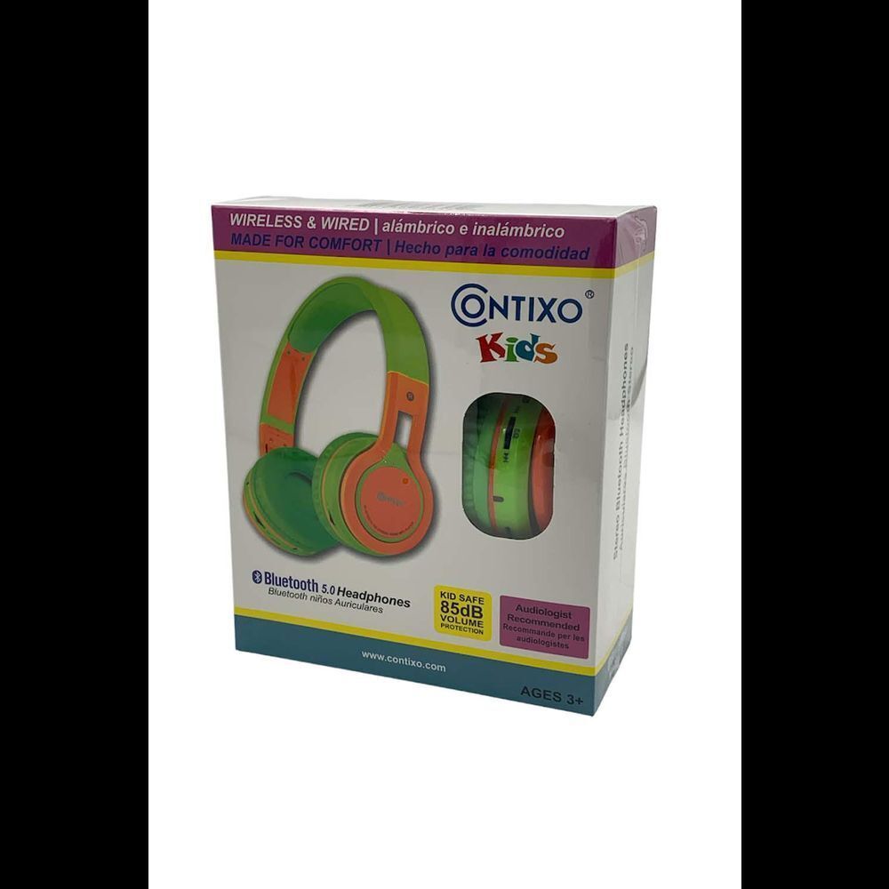 Contixo KB-2600 Kids Wireless Bluetooth Headphones Green